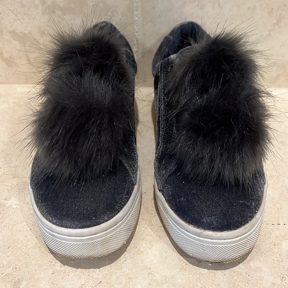 Sam Edelman Leya Velvet Faux Fur Platform Sneakers 7.5 - Picture 3 of 10